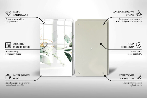 Tábua de cortar Folhas de aquarela