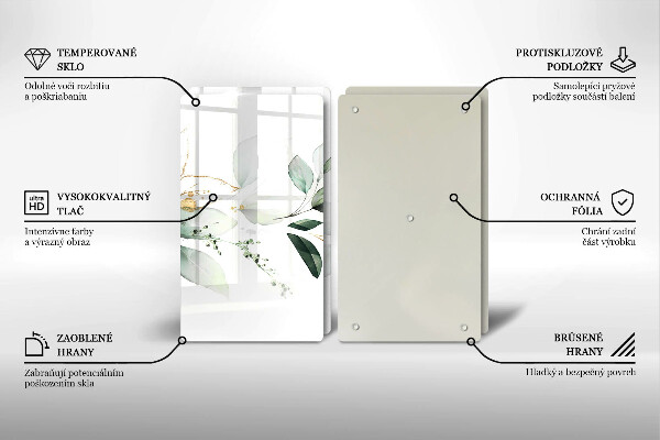 Tábua de cortar Folhas de aquarela