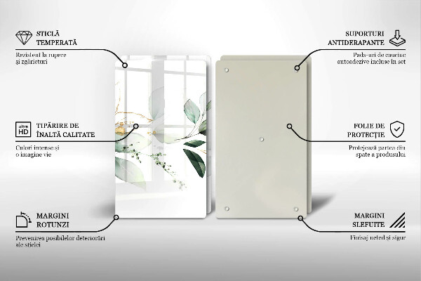 Tábua de cortar Folhas de aquarela