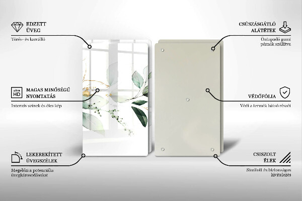 Tábua de cortar Folhas de aquarela