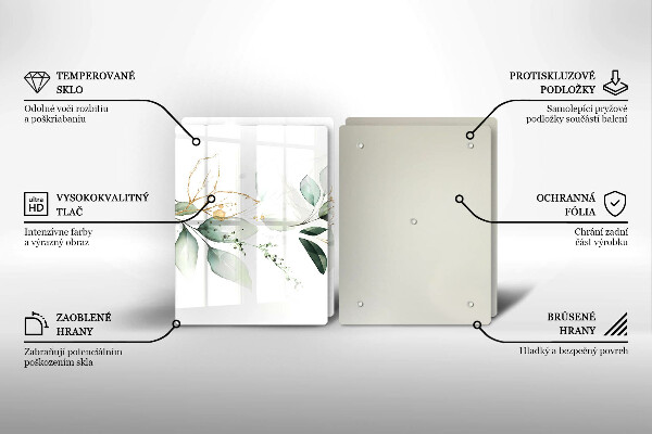 Tábua de cortar Folhas de aquarela