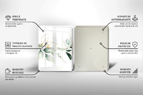 Tábua de cortar Folhas de aquarela