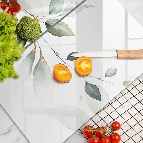 Tábua de cortar Folhas de aquarela