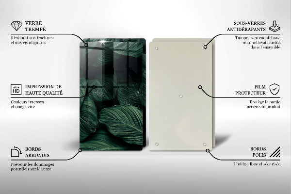 Tábua corte Folhas escuras