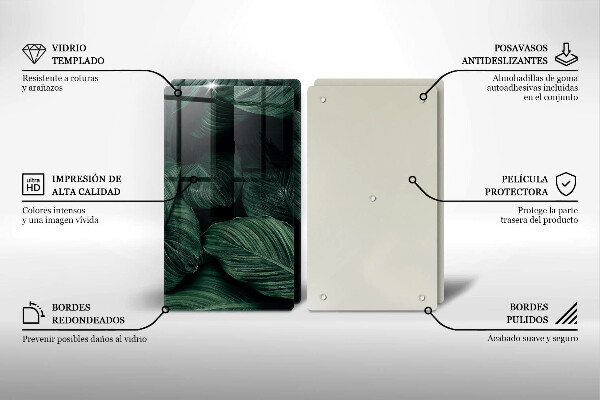 Tábua corte Folhas escuras