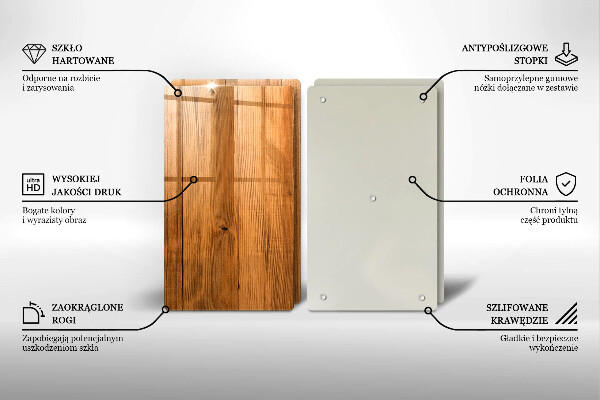 Tábua de vidro Tábuas de madeira