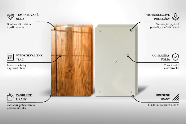 Tábua de vidro Tábuas de madeira