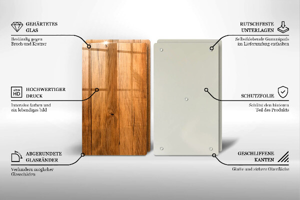 Tábua de vidro Tábuas de madeira