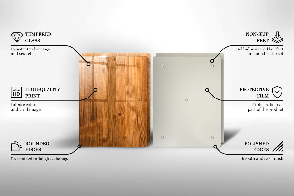 Tábua de vidro Tábuas de madeira