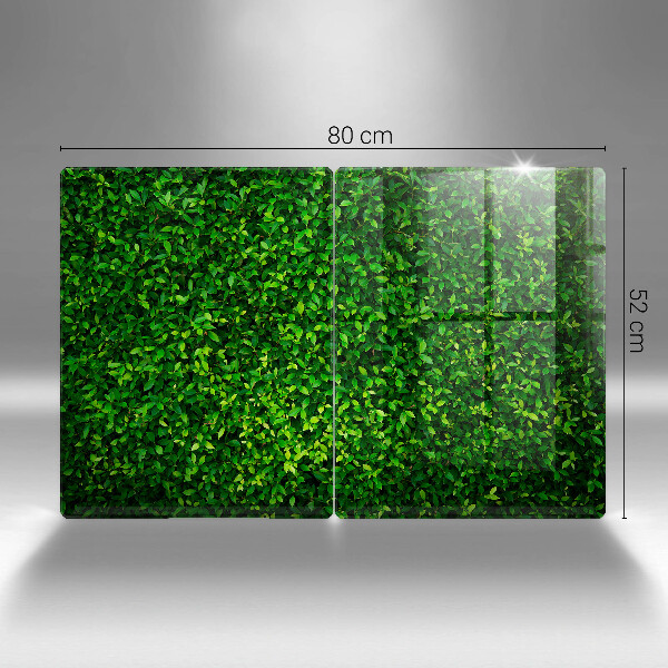 Tábua de corte de vidro Planta com folhas pequenas