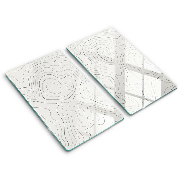 Tábua de vidro Design de arte de linha
