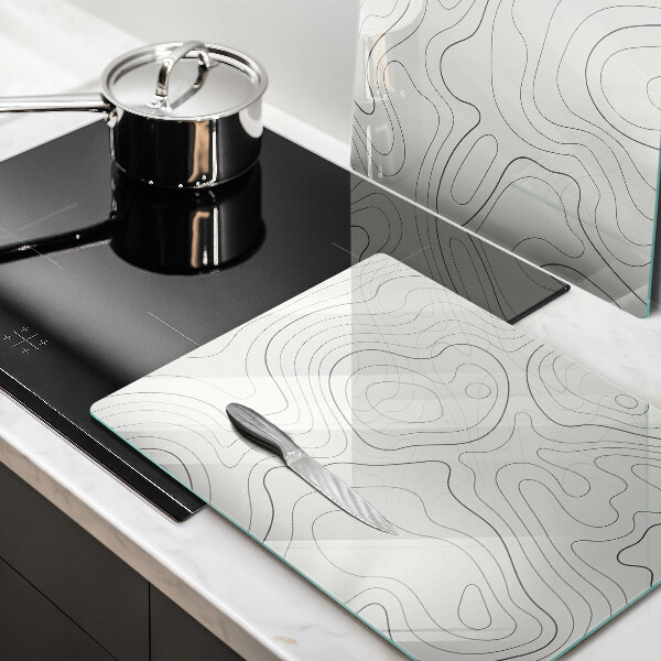 Tábua de vidro Design de arte de linha