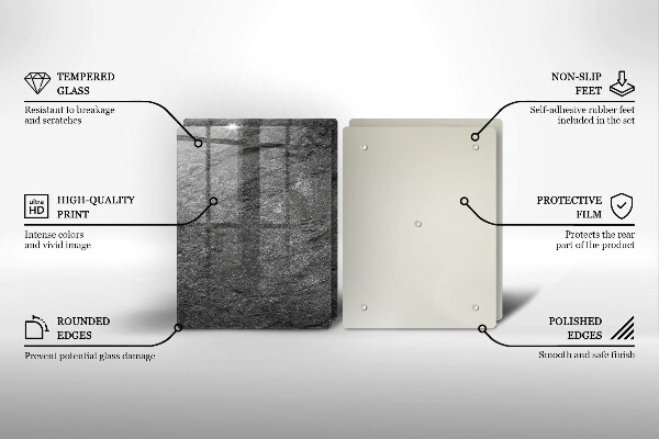 Tábua de corte de vidro Textura de pedra