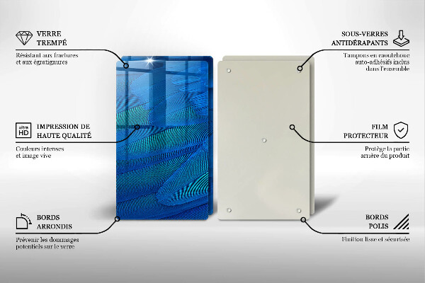 Tábua de cortar alimentos penas de pássaros