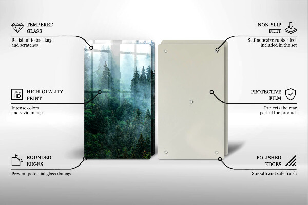 Tábua para cozinha Floresta no nevoeiro