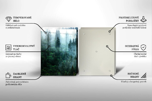 Tábua para cozinha Floresta no nevoeiro