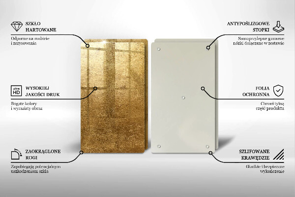 Tábua de cortar alimentos Fundo de textura dourada