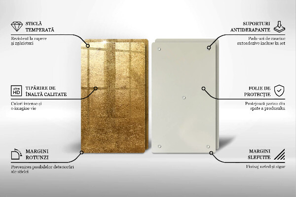 Tábua de cortar alimentos Fundo de textura dourada
