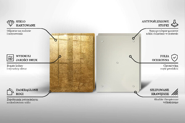Tábua de cortar alimentos Fundo de textura dourada