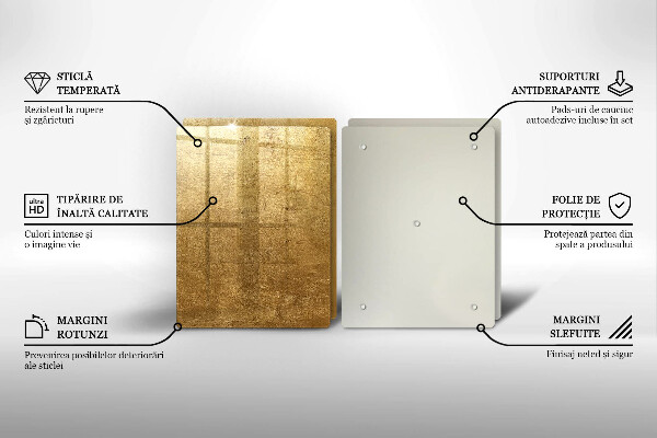 Tábua de cortar alimentos Fundo de textura dourada