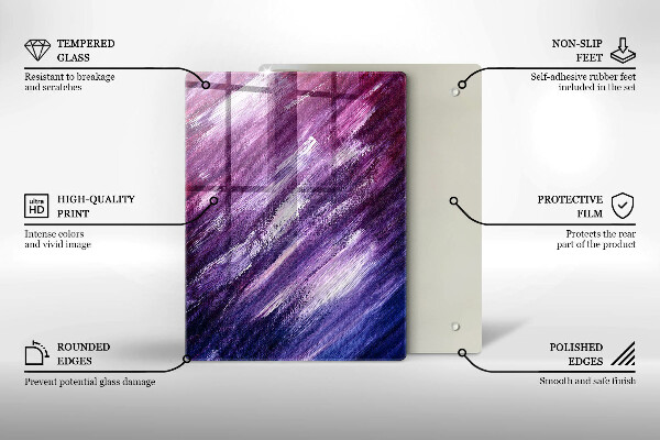 Tábua de vidro Cor cinza