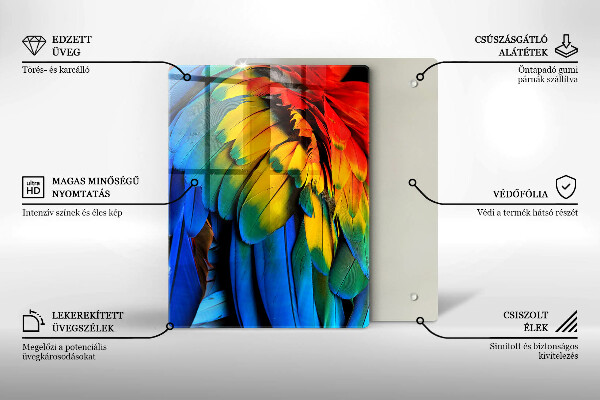 Tábua de corte de vidro Cor azul marinho