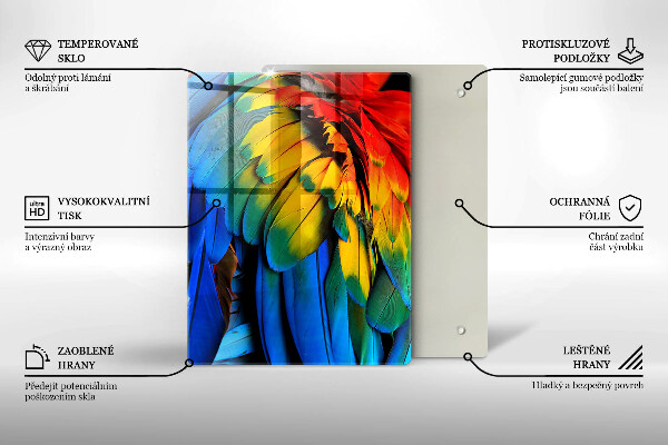 Tábua de corte de vidro Cor azul marinho