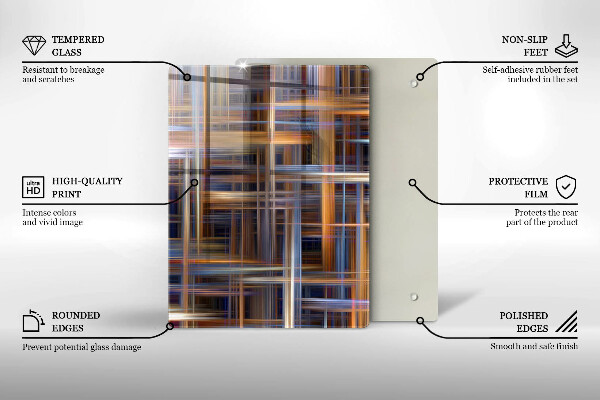 Tábua de vidro Cor amarela