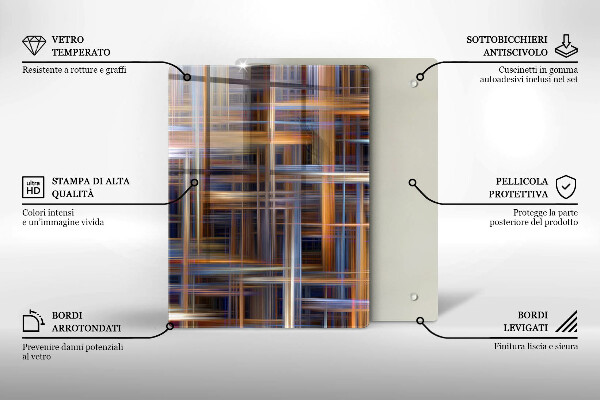 Tábua de vidro Cor amarela