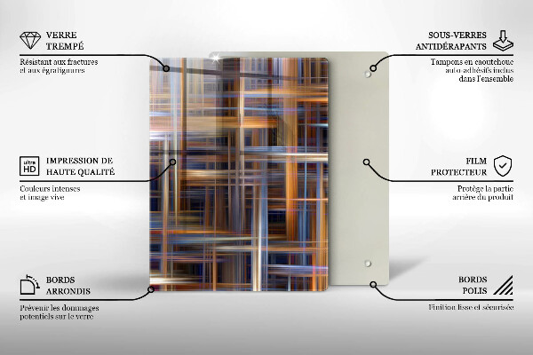 Tábua de vidro Cor amarela