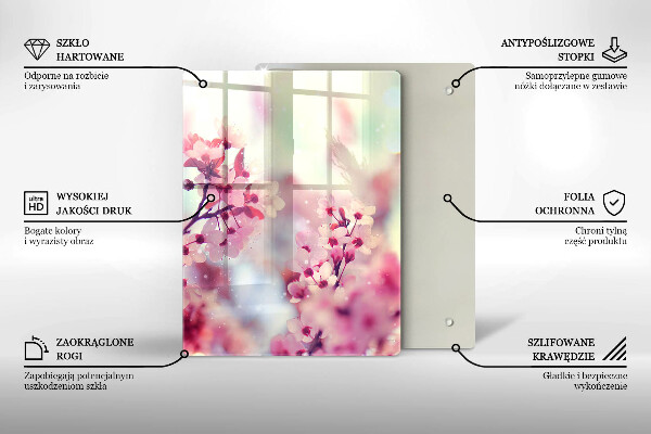 Tábua de corte de vidro Placa de madeira escura