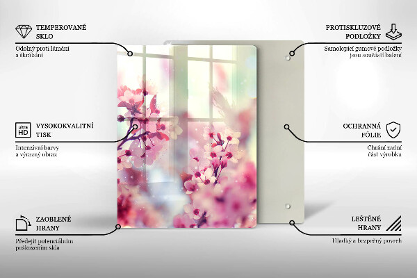 Tábua de corte de vidro Placa de madeira escura