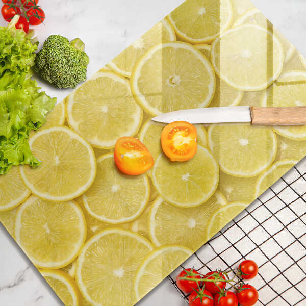 Tábua de cozinha com estampa de limão