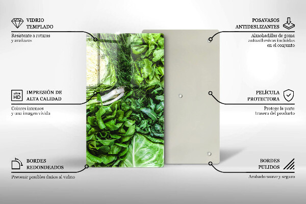 Tábua de corte para vegetais verde
