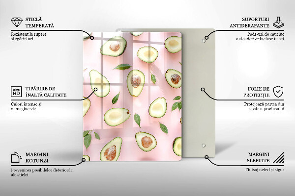 Tábua de corte de vidro Frutas e vegetais