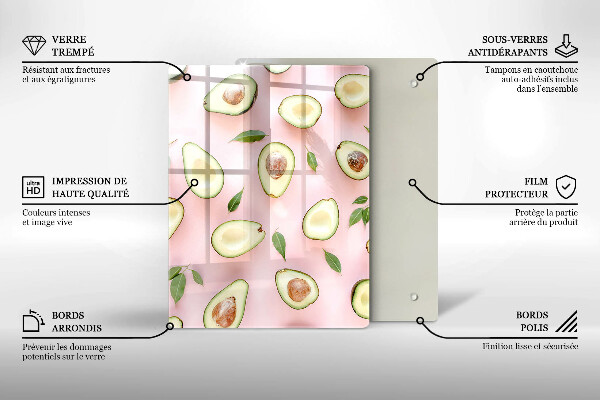 Tábua de corte de vidro Frutas e vegetais