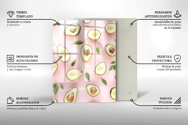 Tábua de corte de vidro Frutas e vegetais