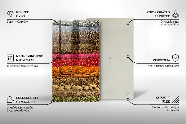 Tábua de cortar Especiarias coloridas