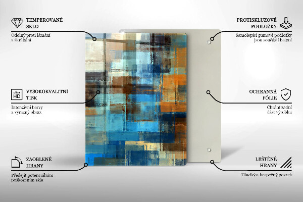 Tábua de cortar com estampa de especiarias coloridas