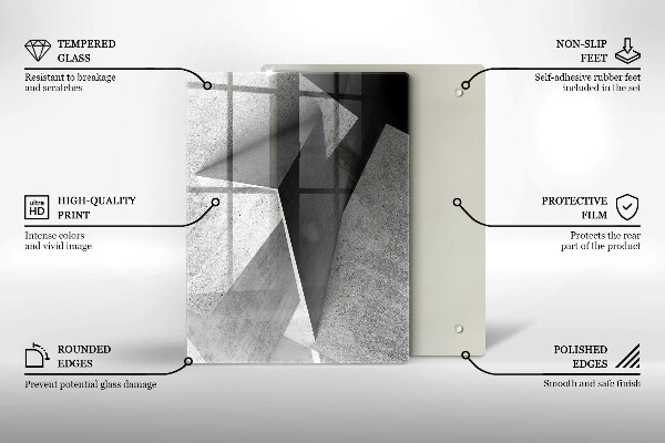 Tábua de corte de vidro Textura de madeira
