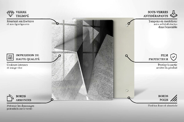 Tábua de corte de vidro Textura de madeira
