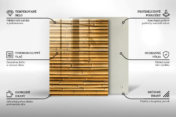 Tábua de cortar de vidro Formas metálicas