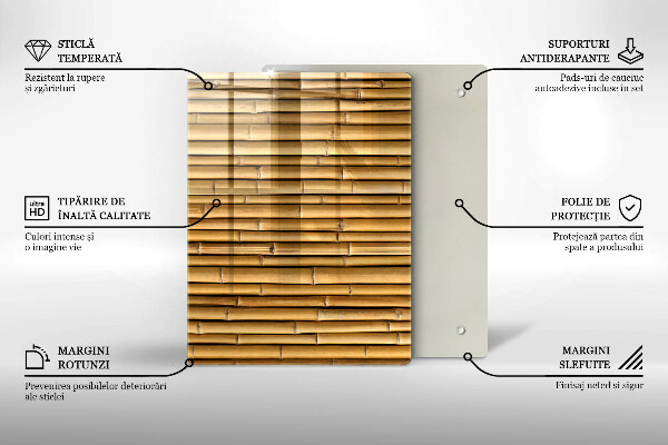 Tábua de cortar de vidro Formas metálicas