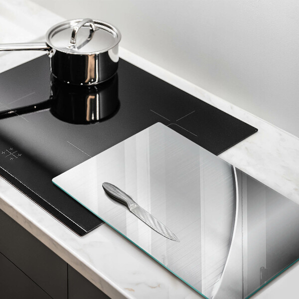 Tábua de cortar de vidro Formas metálicas