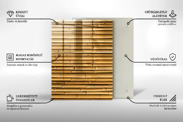 Tábua de cortar de vidro Formas metálicas