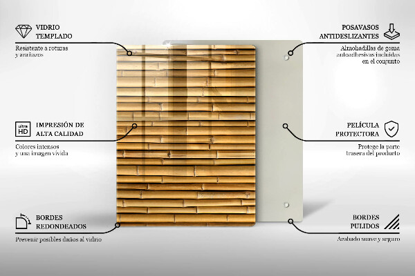 Tábua de cortar de vidro Formas metálicas