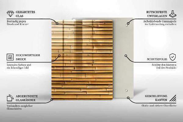 Tábua de cortar de vidro Formas metálicas