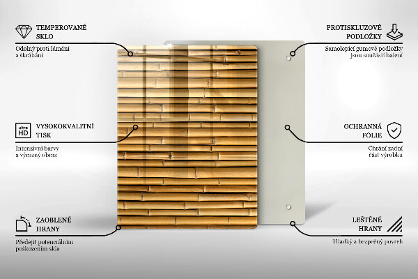 Tábua de cortar de vidro Formas metálicas