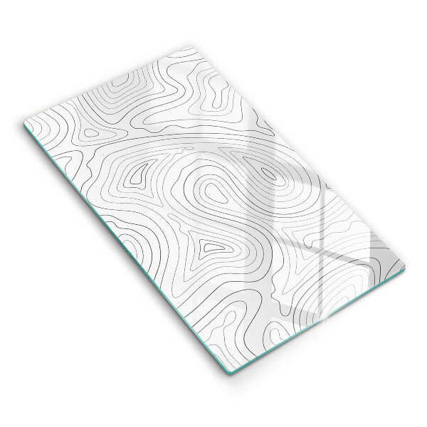 Tábua de corte com formas abstratas