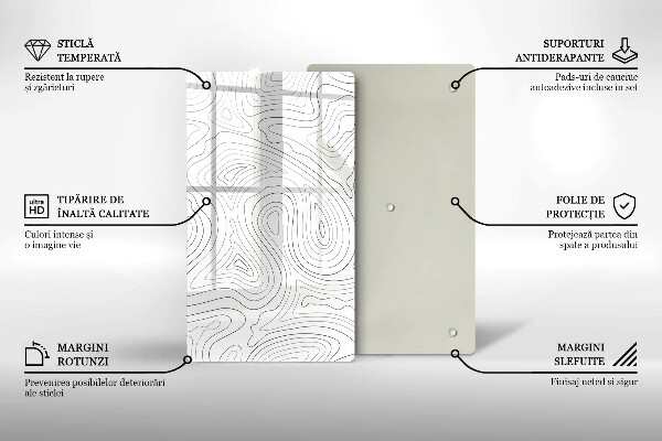 Tábua de corte com formas abstratas